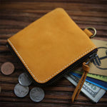 MEN'S RETRO SHORT ZIPPERED COIN PURSE 32441473S