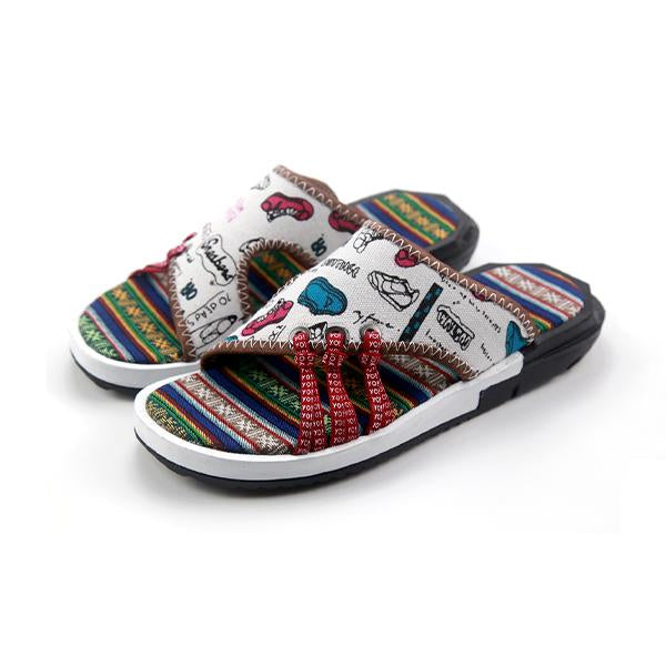 MEN'S RETRO ETHNIC STYLE FLAT BEACH SLIPPERS 44250823S