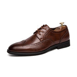 MEN'S BUSINESS ELEGANT CARVED LACE-UP DRESS SHOES 14193615S