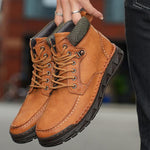 MEN'S CASUAL VINTAGE LACE UP ANKLE BOOTS 78180456S