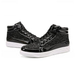 MEN'S STYLISH CASUAL SHINY HIGH-TOP SNEAKERS 59243087S