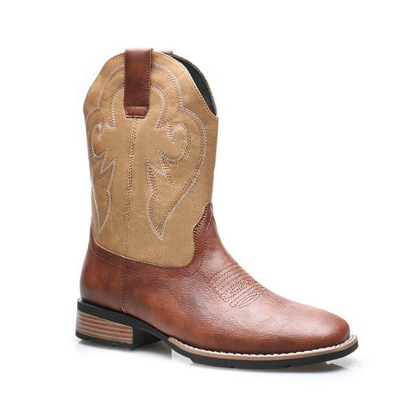 MEN'S RETRO WESTERN COWBOY KNIGHT BOOTS 71218097YL