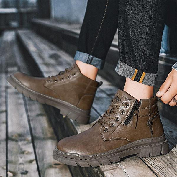 MEN'S RETRO HIGH TOP LACE-UP BOOTS 16037842YL