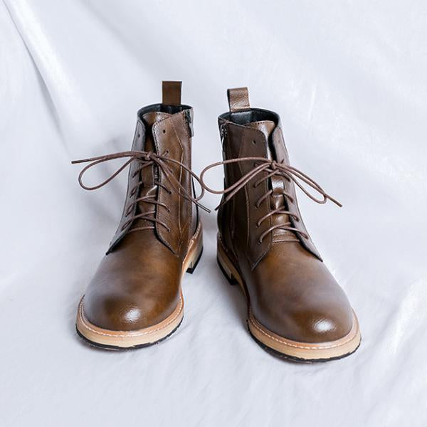 MEN'S STYLISH RETRO LACE-UP BOOTS 95209738S