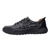 MEN'S HAND-STITCHED SOFT-SOLED CROCODILE-PRINT CASUAL SHOES 03621393S