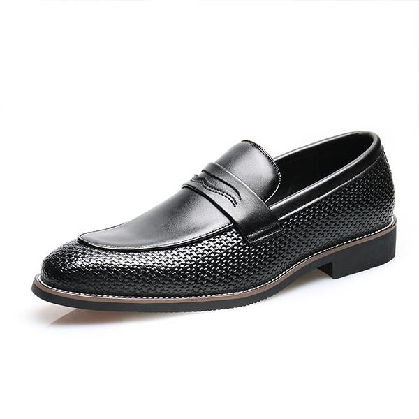 MEN’S CASUAL BUSINESS TEXTURED LEATHER DRESS SHOES 07877045S