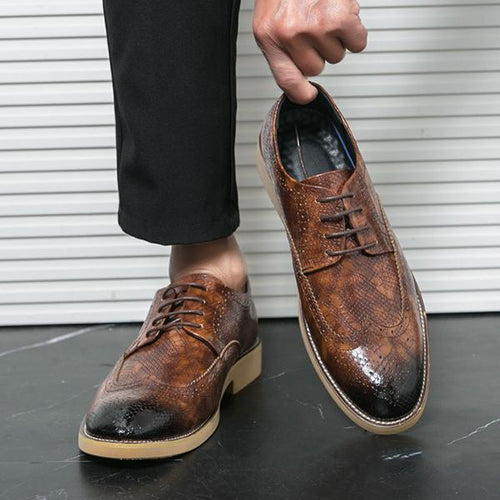 MEN'S STYLISH VINTAGE BROGUE DRESS SHOES 01494288S