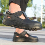 MEN'S BREATHABLE STEEL TOE VELCRO SAFETY SHOES 10609640S