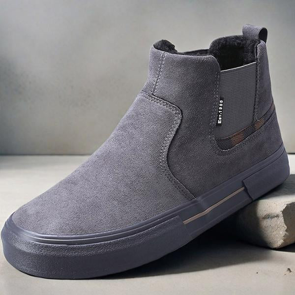 MEN'S CASUAL HIGH TOP PLUSH SLIP-ON COTTON SHOES 27784500S