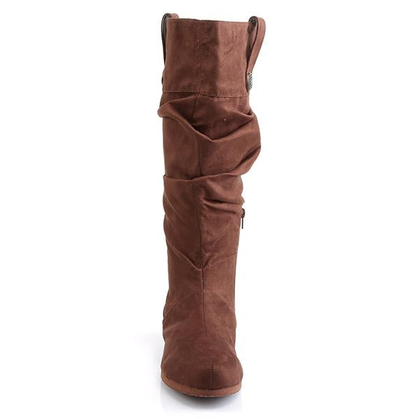 MEN'S CASUAL ROUND TOE FLAT KNEE-HIGH BOOTS 69822606S