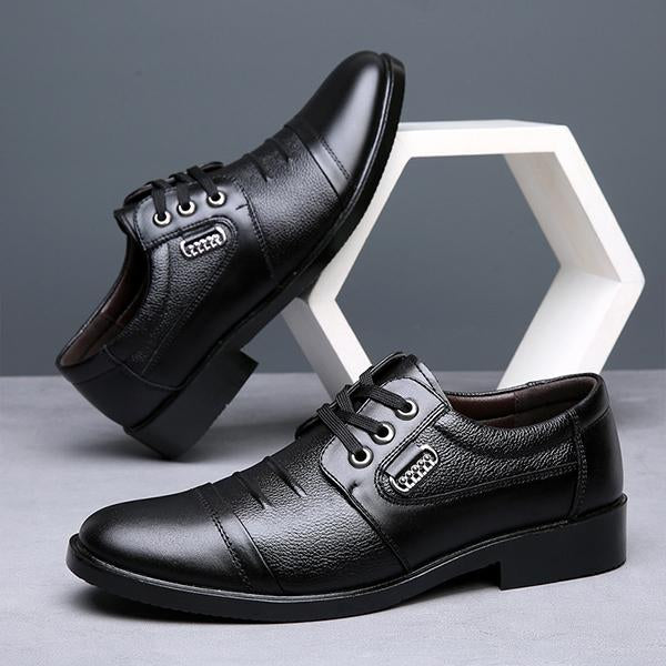 MEN'S CASUAL LACE-UP PLEATED DRESS SHOES 14162785S