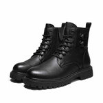 MEN'S SOLID COLOR LACE UP CASUAL BOOTS 43078093YL