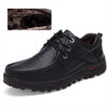 MEN'S RETRO CASUAL PLUSH LACE-UP LEATHER SHOES 25830857S