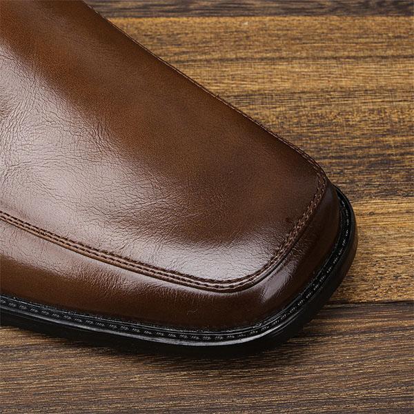 MEN'S SLIP ON LEATHER LINED SQUARE TOE DRESS LOAFERS SHOES FOR CASUAL WORK 39263300YL