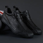 MEN'S CASUAL ZIPPERED LEATHER SHOES 19326664YL