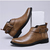 MEN'S RETRO CASUAL CHELSEA LEATHER BOOTS 47939820YL