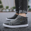 MEN'S RETRO CASUAL HIGH-TOP LACE-UP CANVAS SHOES 53276240S