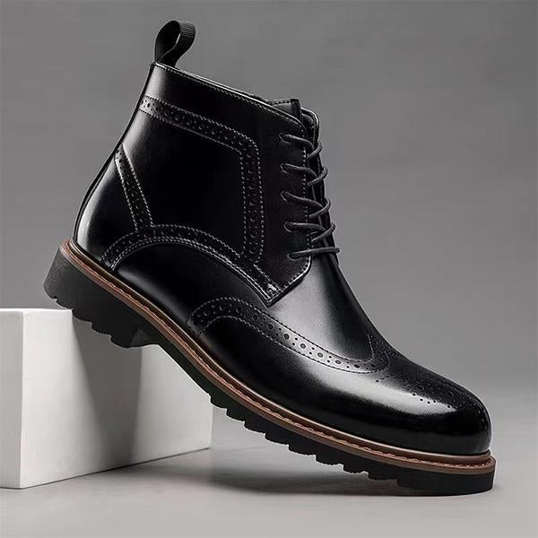 MEN'S RETRO BROGUE ENGRAVED LACE UP BOOTS 75060948S