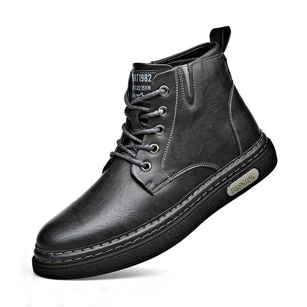 MEN'S WARM CASUAL HIGH TOP LACE UP BOOTS 56037250S