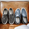 MEN'S DISTRESSED SLIP-ON WASHED CANVAS DECK SHOES 00108473S