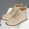 MEN'S SOLID COLOR CASUAL LACE UP BOOTS 24892449YL