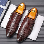 MEN'S STYLISH THREE-BUCKLE SLIP-ON MONK SHOES 19660246S