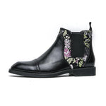 MEN'S FASHIONABLE FLORAL CASUAL HIGH TOP CHELSEA BOOTS 83521697S