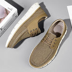 MEN'S LACE UP BUSINESS CASUAL CANVAS SHOES 28738407YL