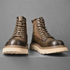 MEN'S RETRO FLAT HEEL LACE UP BOOTS 63558386YL