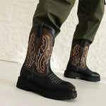 MEN'S RETRO EMBROIDERED DENIM BOOTS 15931555YL