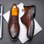 MEN'S CASUAL CARVED LACE-UP DRESS SHOES 05864952S