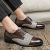 MEN'S CASUAL FASHION STITCHED BROGUE LEATHER SHOES 39700643S