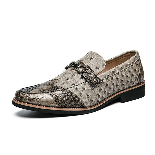 MEN'S RETRO CROCODILE PATTERN DESIGN CASUAL LEATHER SHOES 43307053YL