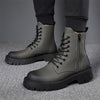 MEN'S STYLISH SIDE ZIPPER WORK MOTORCYCLE BOOTS 56593454S