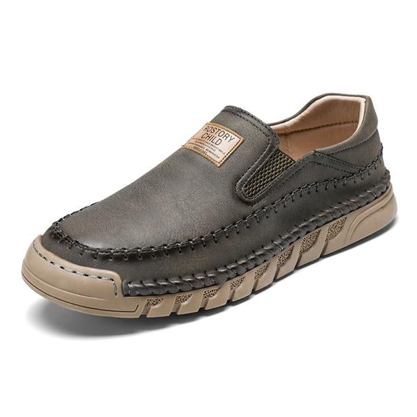 MEN'S SLIP-ON HAND-SEWN NON-SLIP CASUAL SHOES 86256137S