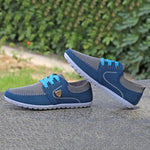 MEN'S CASUAL CONTRAST COLOR DRIVING CANVAS SHOES 39953224S