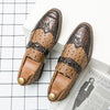 MEN'S RETRO CROCODILE PATTERN DESIGN CASUAL LEATHER SHOES 43307053YL