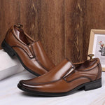 MEN'S RETRO SQUARE TOE DRESS SHOES 35233148S