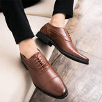 MEN'S CLASSIC LACE UP POINTED LEATHER SHOES 20844462YL