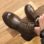 MEN'S OUTDOOR TENDON SOLE FASHION LACE-UP BOOTS 55600805S