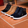 MEN'S BELT BUCKLE LACE-UP HIGH-TOP CASUAL SHOES 42210186S