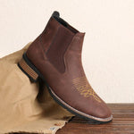 MEN'S VINTAGE EMBROIDERED SLIP-ON WESTERN BOOTS 22344472S