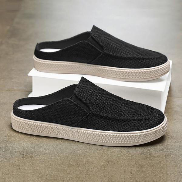 MEN'S CASUAL SLIP-ON CANVAS HALF SLIPPERS 35107813S