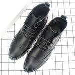 MEN'S MOTORCYCLE LACE UP RETRO SHORT BOOTS 62556197YL