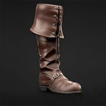 MEN'S MEDIEVAL CUFFED RETRO OVER THE KNEE KNIGHT BOOTS 72158738YL