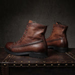 MEN'S VINTAGE DISTRESSED LACE-UP BOOTS 86674332S