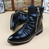 MEN'S FASHION PLUSH SIDE ZIPPER MARTIN BOOTS 06206778S