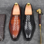 MEN'S VINTAGE WOVEN BUSINESS DRESS SHOES 29515826S