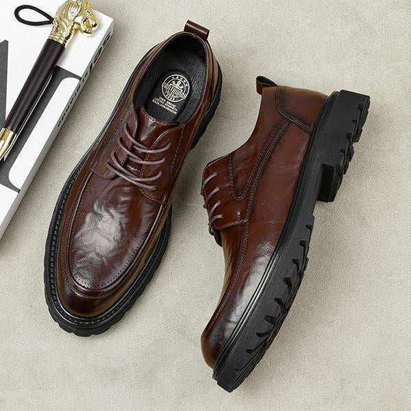 MEN'S STYLISH CASUAL LACE-UP GROOM SHOES 85351546S