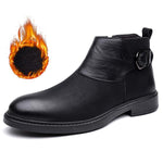 MEN'S CASUAL RETRO BELT BUCKLE BOOTIES 43610906S